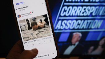 Foto: AFP. Donald Trump publicó en red social la foto del detenido.