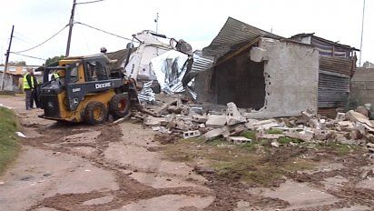 demolieron casas en malvin norte donde vendian drogas