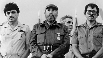 Los comandantes Ortega y Ramírez con Fidel Castro