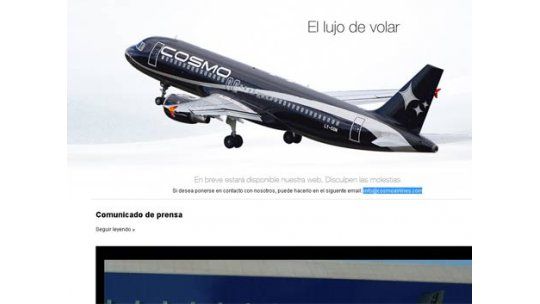 En página web de Cosmo sigue la compra de aviones en Uruguay