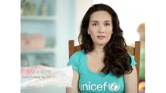 Natalia Oreiro en campaña de Unicef por el “no a la baja”