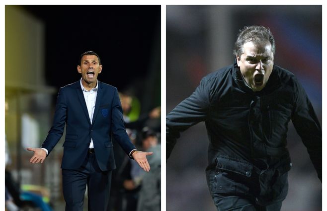 Gustavo Poyet y Diego Aguirre