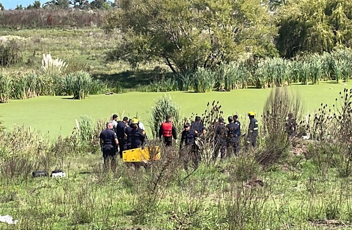 Foto: Paola Botti, Subrayado. Bomberos y policías sacan los restos.