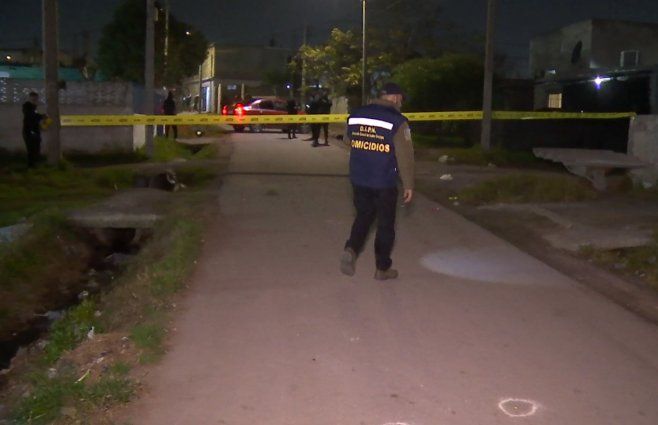 Foto: Subrayado. Escena del homicidio, en Maracaná.