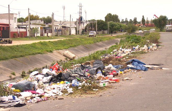 Foto: Subrayado. Cañada donde fue tirado el cuerpo, según testigos.