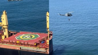 armada evacuo a tripulante de un buque que ingirio un producto quimico; fue trasladado al mautone