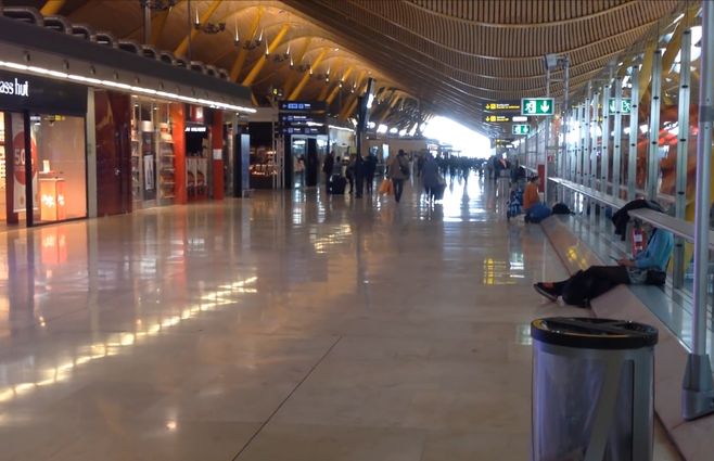 Aeropuerto Barajas, de Madrid, España.