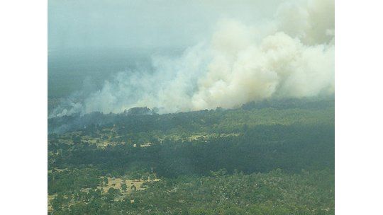 El viento cambió y el fuego se detuvo a 2 km de Punta del Diablo