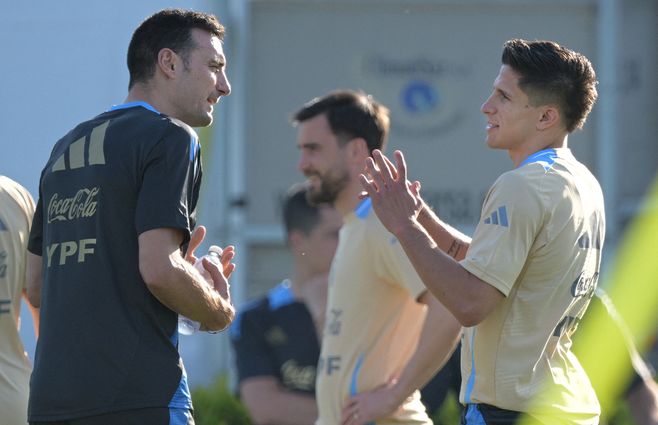 Técnico argentino, Scaloni. Foto: AFP.&nbsp;