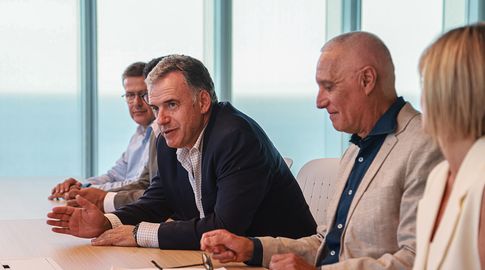 Carlos Negro con el presidente Orsi, el 1º de marzo de 2025. Foto: FocoUy