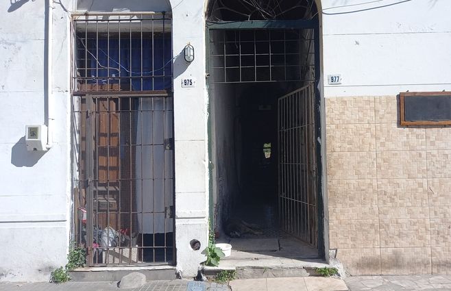 Fachada de las casas que sufrieron el derrumbe 