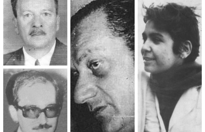 Carlos Arévalo, Julio Escudero, Eduardo Bleier, Elena Quinteros