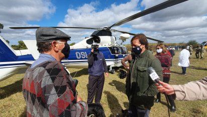 lacalle pou en  la frontera con brasil para marcar presencia en la lucha contra el covid-19