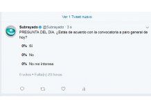 PREGUNTA DEL DÍA:  paro general de 24 horas de hoy
