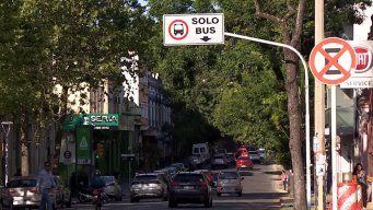 El carril Solo Bus.&nbsp;