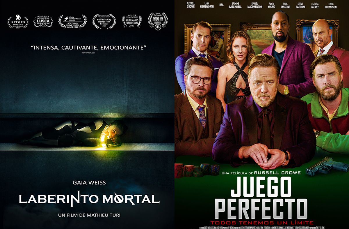 Esta semana se estrenan las películas Juego perfecto y Laberinto mortal