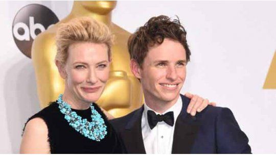 edddie remayne y cate blanchett oscar 2015