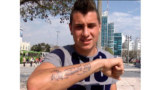 Giménez se tatuó la fecha de su debut con la mayor
