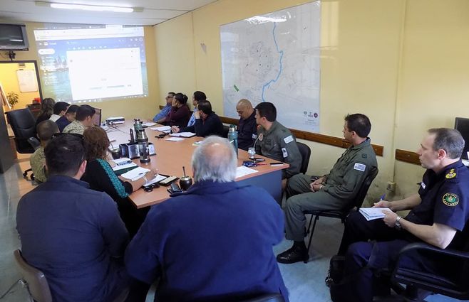El comité de Emergencia de Durazno en sesión permanente. 