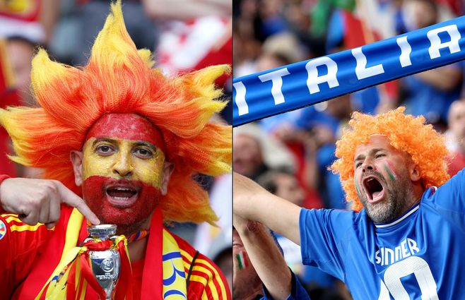Foto: AFP. La rivalidad futbolística entre España e Italia es histórica; juegan un nuevo clásico.