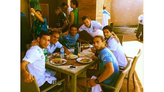 Asado y ensaladas para el plantel tras el entrenamiento