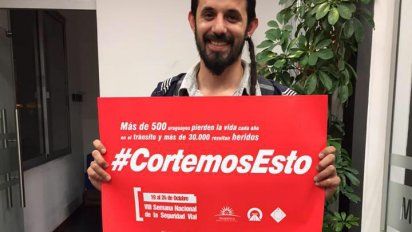 El alcalde Arcamone en una de sus tantas campañas de bien público