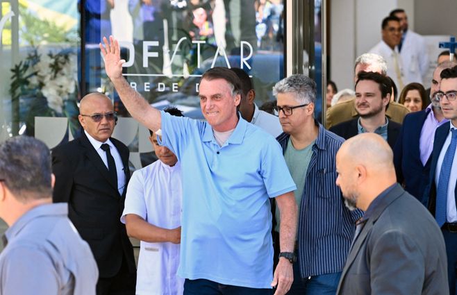 Bolsonaro fue dado de alta. Foto: AFP