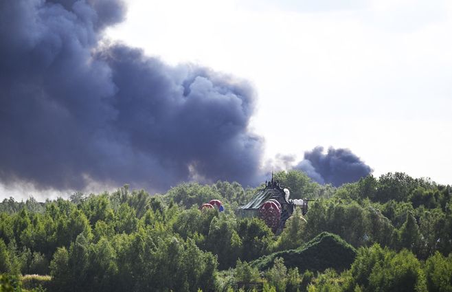 Incencio en el Tomorrowland. Foto: AFP