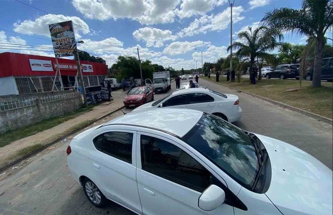 Lugar donde fue asesinado de varios disparos el policía Ruben Casadei