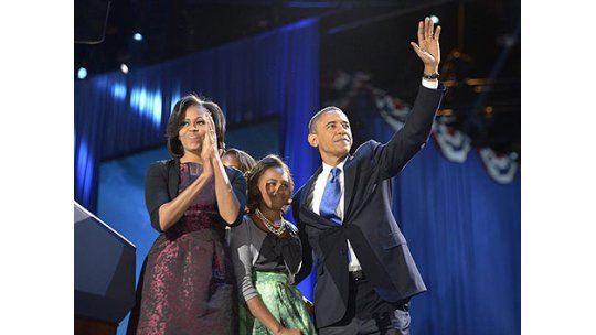 Michelle Obama repitió vestido en la noche de la reelección