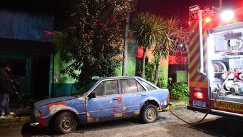 Foto: Policía de Cerro Largo. Incendio que dejó una mujer de 92 años muerta en Melo.