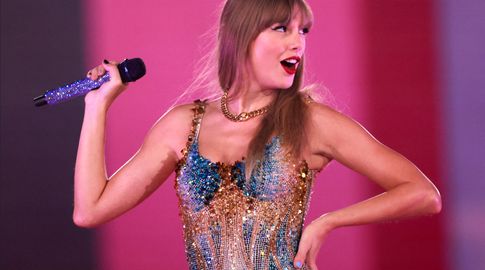 Taylor Swift en concierto. AFP.