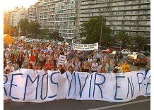 Marcha contra la inseguridad llegó a Plaza Independencia