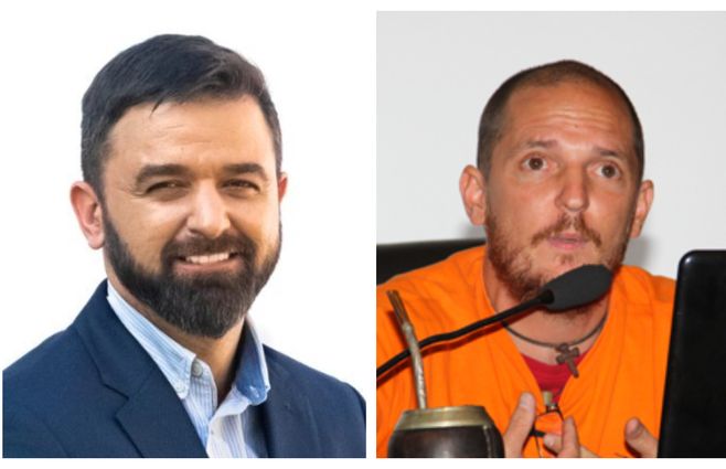 Carlos Díaz (Ucudal) y Nicolás Trajtenberg (El Pueblo de Salto)