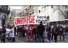 Guardias de seguridad hacen paro y  marchan hacia Ministerio del Interior