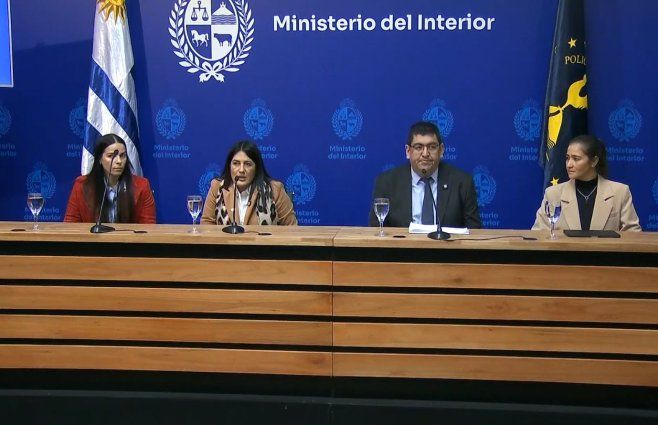 Foto: Subrayado. Conferencia de prensa en Ministerio del Interior este miércoles.