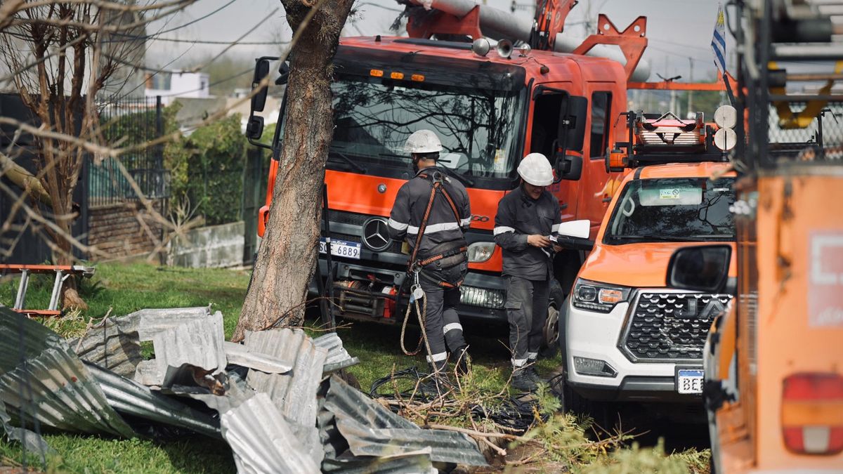Sigue el corte de energía tras el temporal: más de 10.000 servicios de UTE afectados