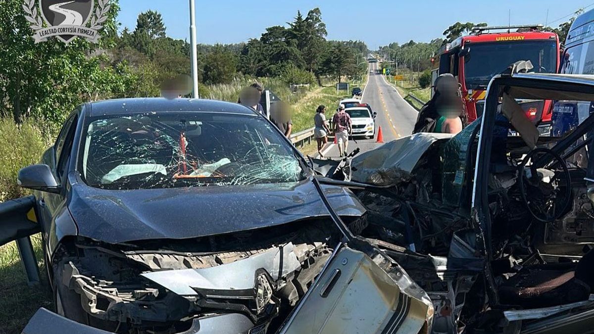 Conductor atrapado y gravemente herido en siniestro frontal en ruta 34, Canelones