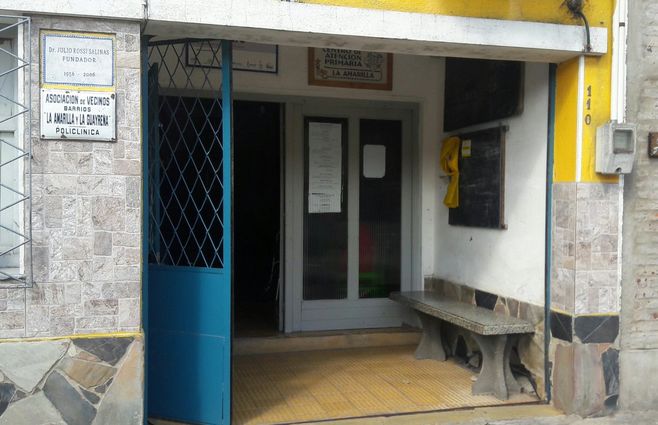 Policlínica la Amarilla, donde la víctima recibió los primeros auxilios.&nbsp;