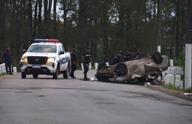 Foto: Subrayado. Escena del accidente en Paysandú.
