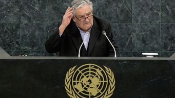 Presidente José Mujica en la Asamblea General de Naciones Unidas. Foto: AFP