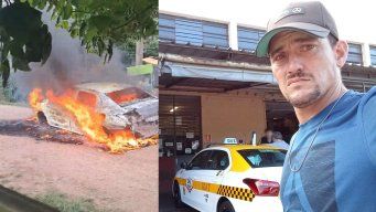 Fotos cedidas a Subrayado. Taxista desaparecido; su vehículo hallado en Santa Catalina.