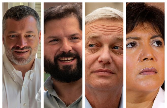 Sichel, Boric, Kast y Provoste, los candidatos a la presidencia de Chile