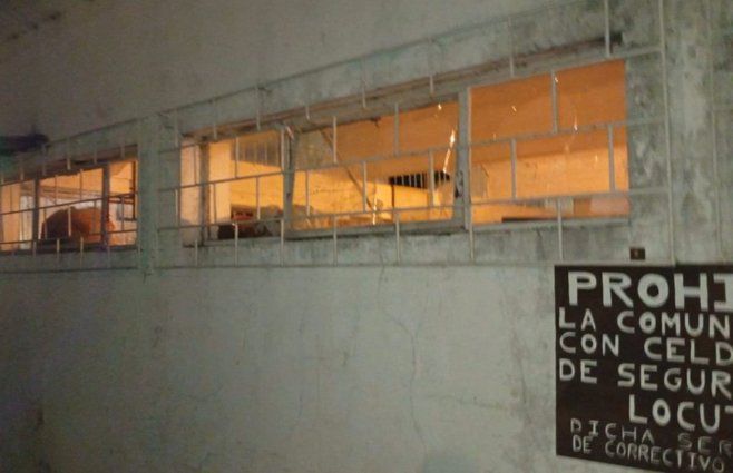 Foto: Ministerio del Interior. Daños en la cárcel de Colonia.