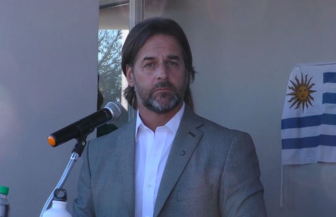 Luis Lacalle Pou en la inauguración de un centro de rehabilitación.&nbsp;