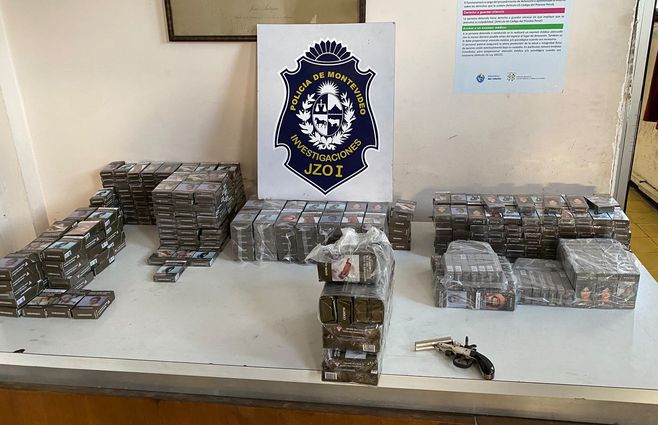 Foto cedida a Subrayado. Cigarros incautados tras la detención del empresario.