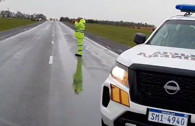 Ruta 3, el lugar del siniestro de tránsito fatal. Foto: Subrayado.