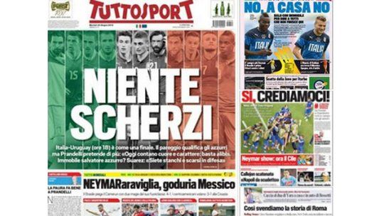 Así esperan los italianos el partido ante Uruguay de este martes