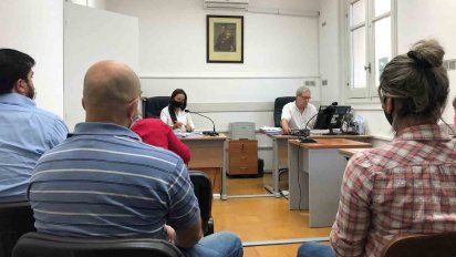 Audiencia de formalización en la que madre e hijo fueron imputados, octubre de 2020.