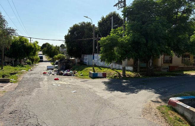 Foto: Mª. Eugenia Scognamiglio, Subrayado. Escena del homicidio en el barrio Maracaná.